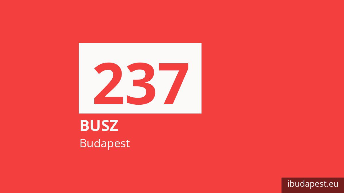 A 237 jelzésű busz Budapesten