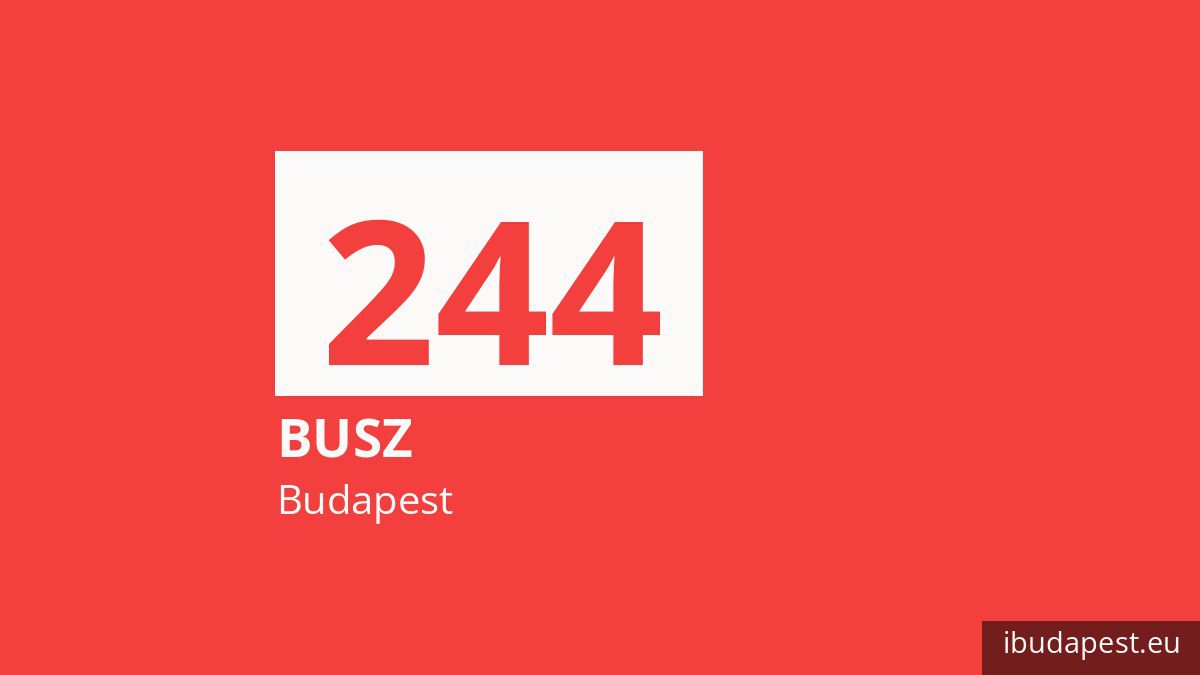 A 244 jelzésű busz Budapesten