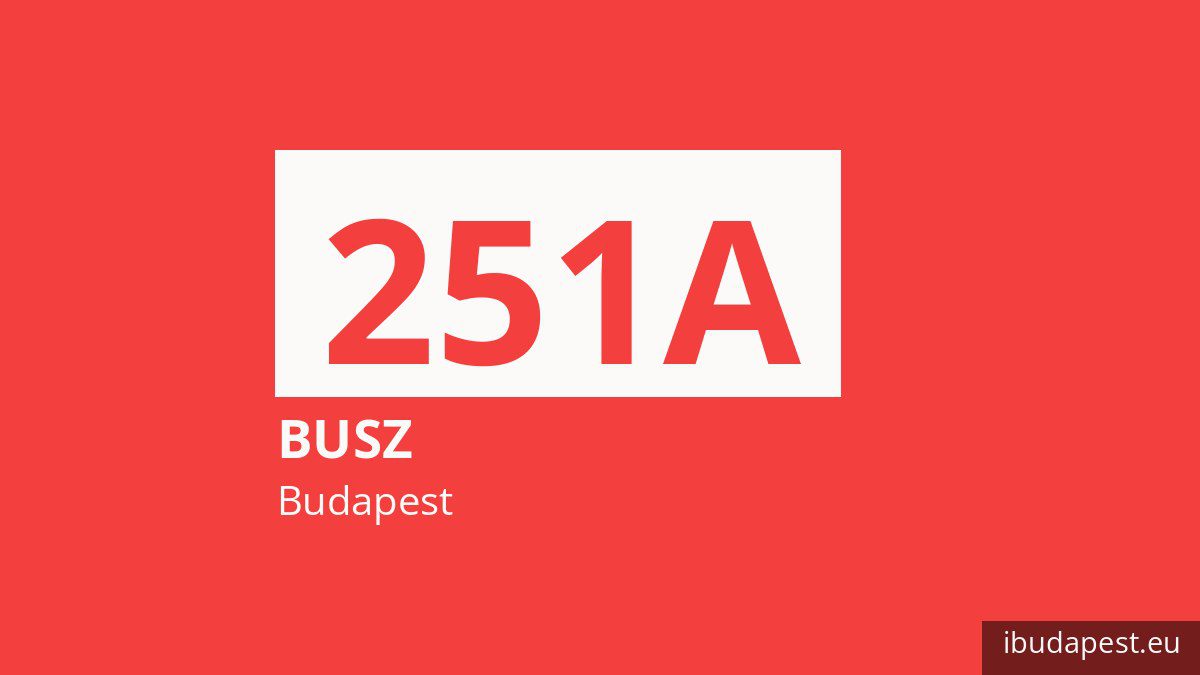 A 251A jelzésű busz Budapesten