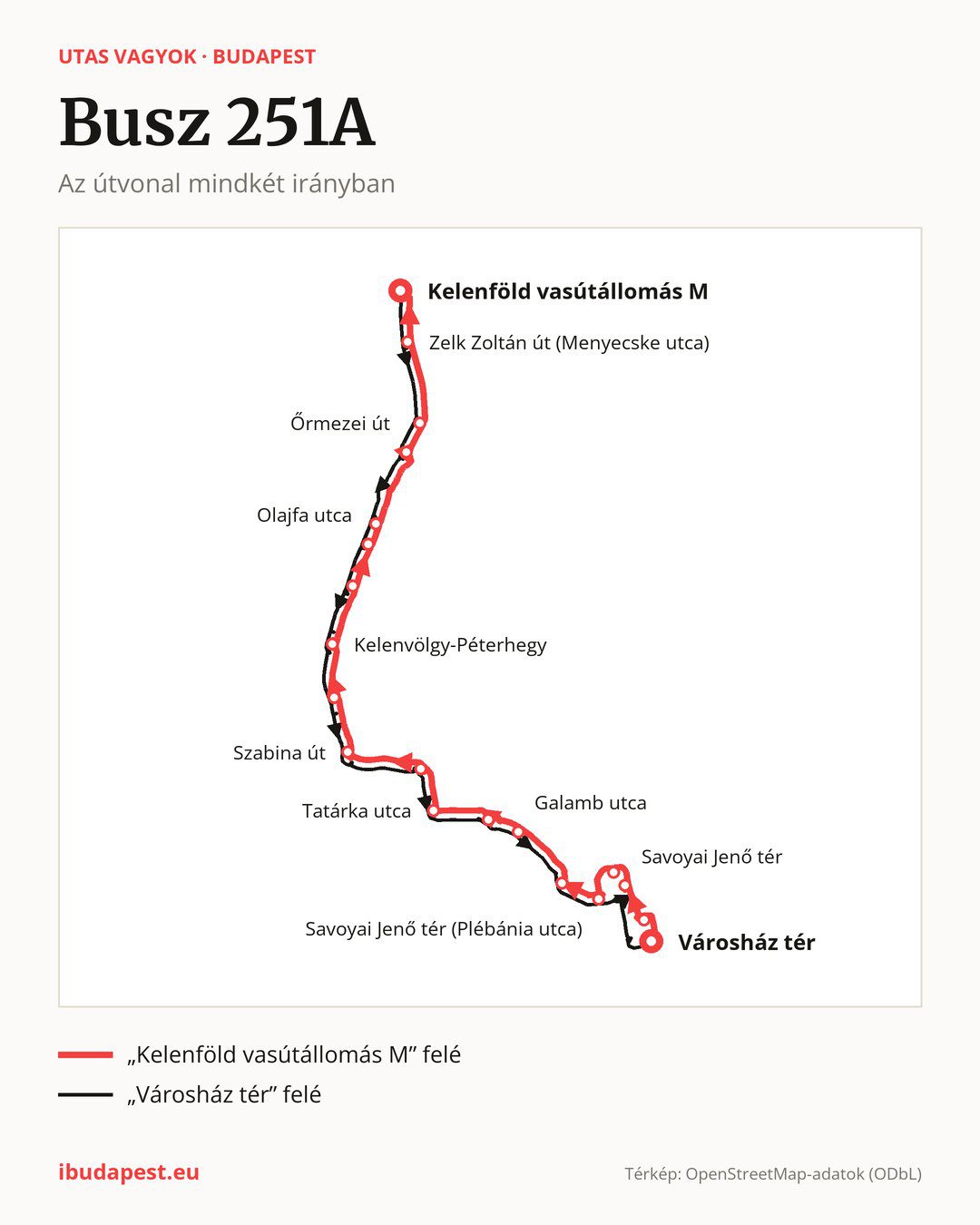 A 251A jelzésű busz Budapesten