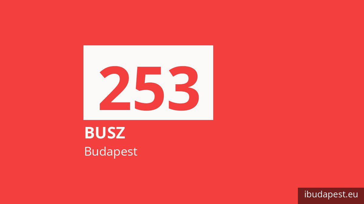 A 253 jelzésű busz Budapesten