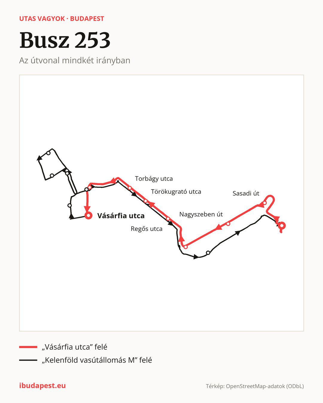 A 253 jelzésű busz Budapesten