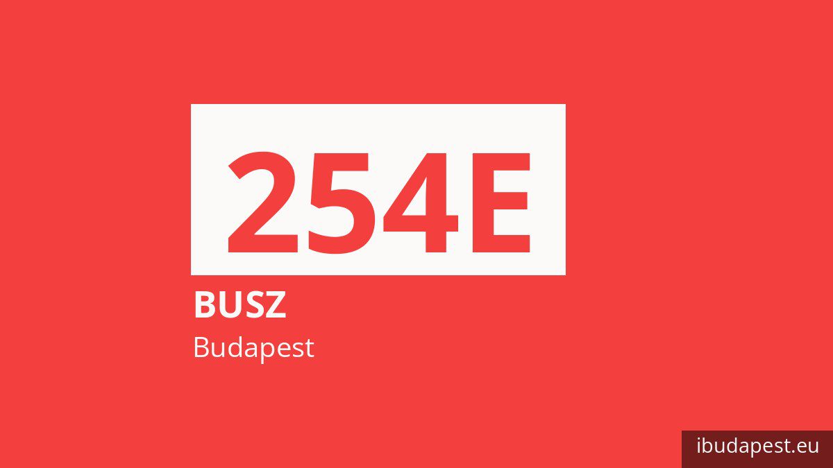 A 254E jelzésű busz Budapesten