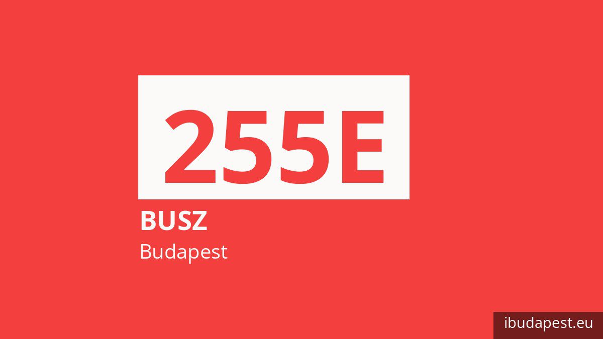 A 255E jelzésű busz Budapesten