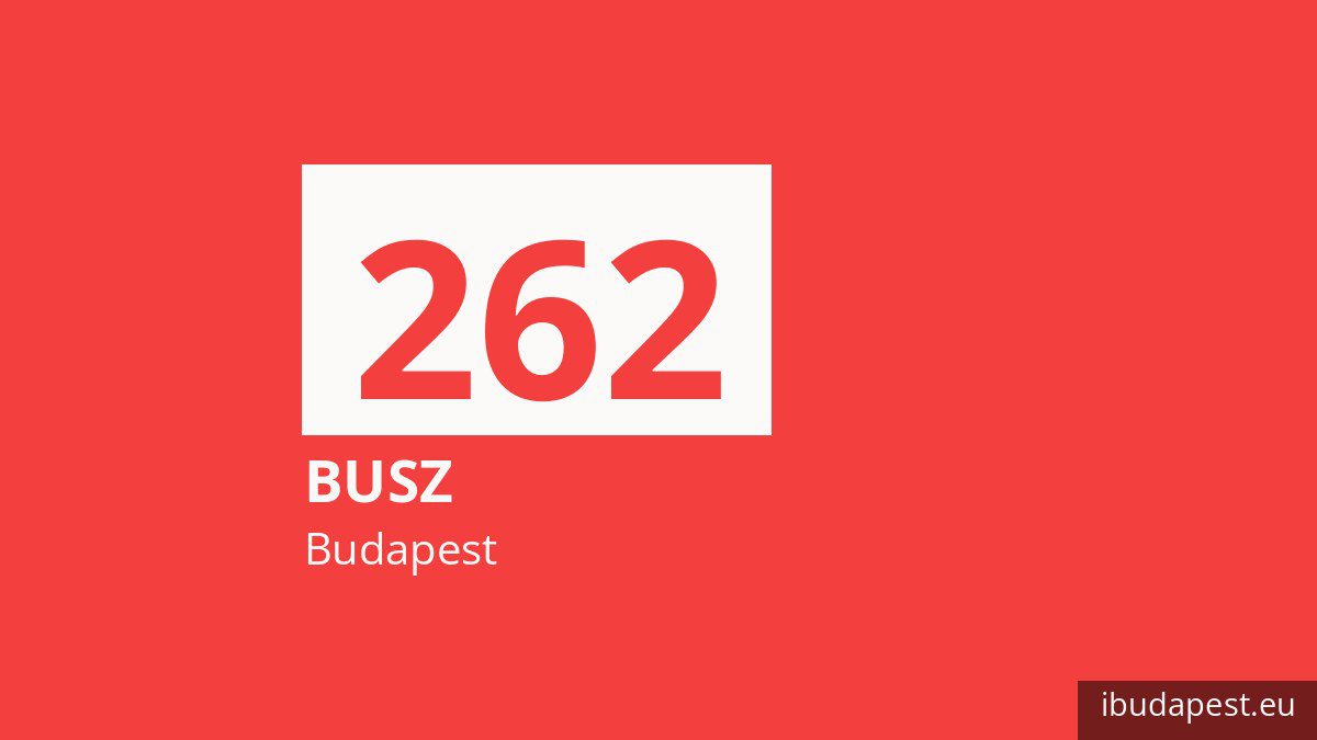A 262 jelzésű busz Budapesten