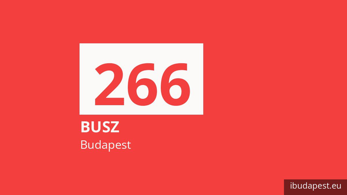 A 266 jelzésű busz Budapesten