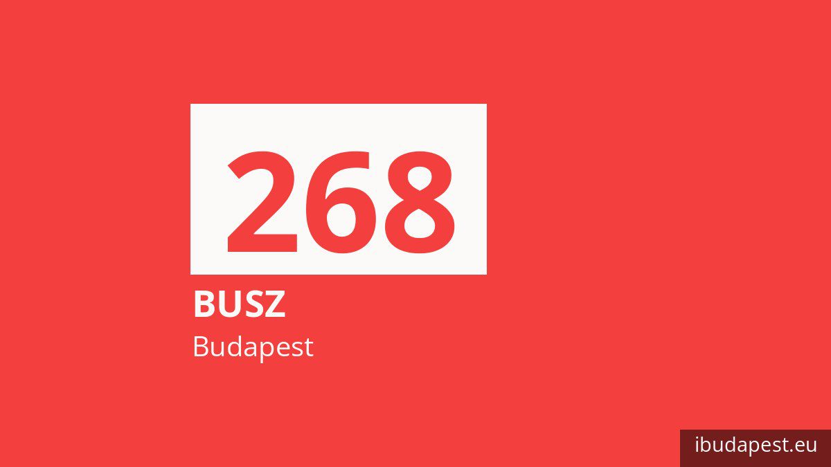 A 268 jelzésű busz Budapesten