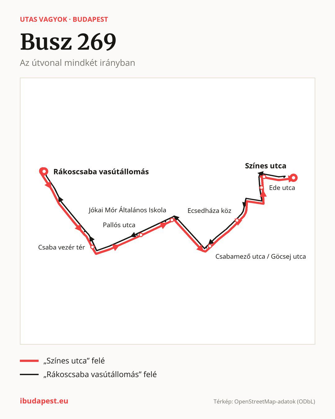 A 269 jelzésű busz Budapesten