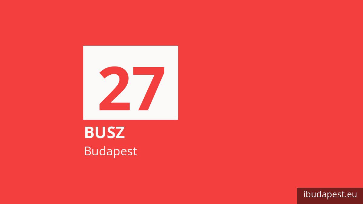 A 27 jelzésű busz Budapesten