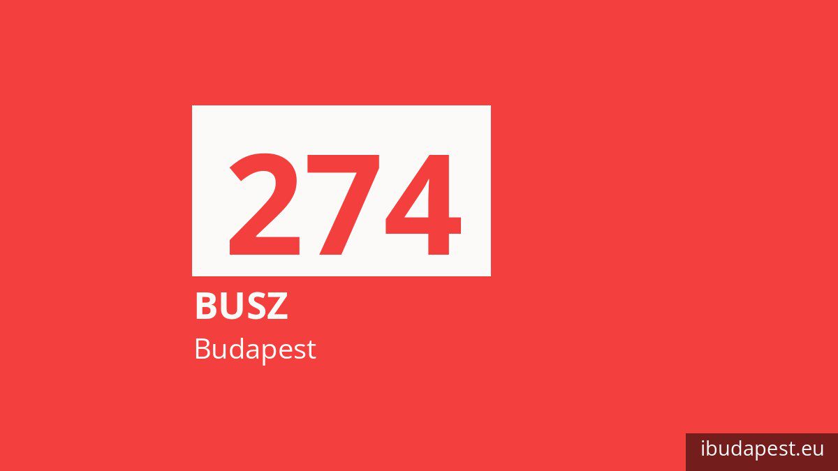 A 274 jelzésű busz Budapesten