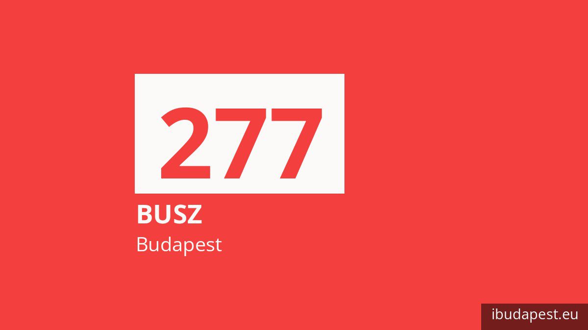 A 277 jelzésű busz Budapesten