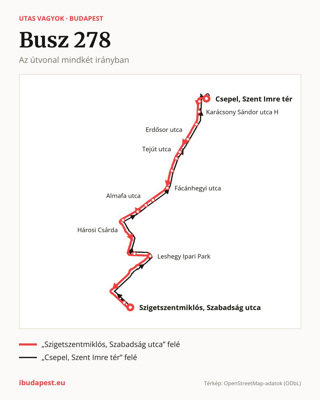A 278 jelzésű busz Budapesten