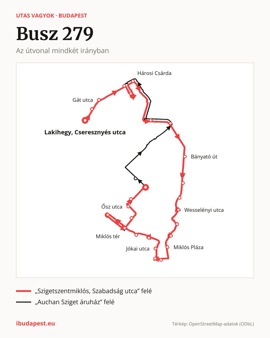 A 279 jelzésű busz Budapesten