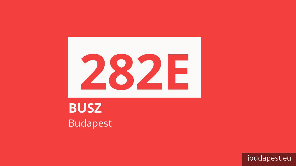 A 282E jelzésű busz Budapesten