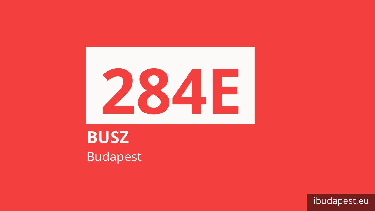 A 284E jelzésű busz Budapesten