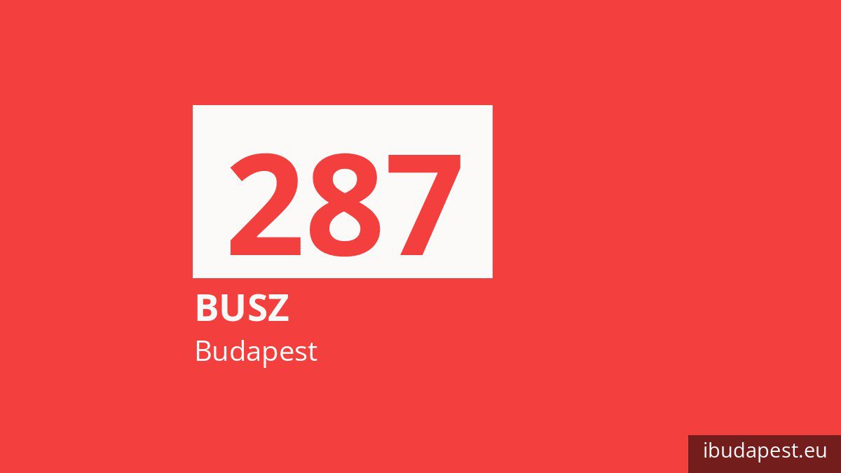 A 287 jelzésű busz Budapesten
