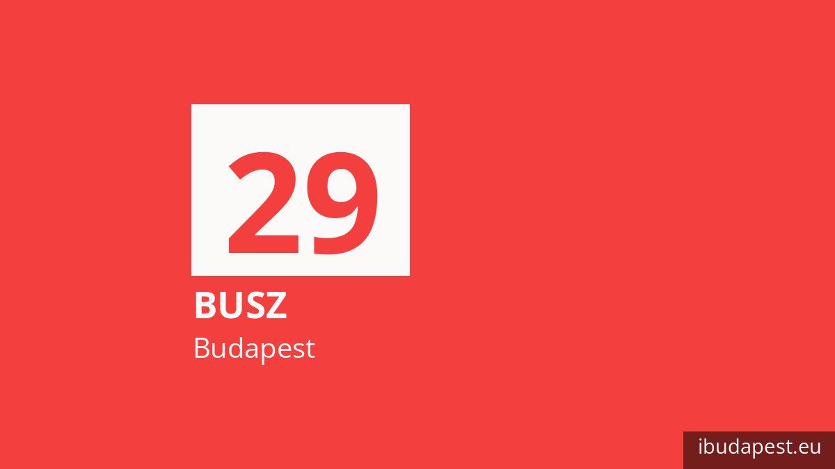A 29 jelzésű busz Budapesten