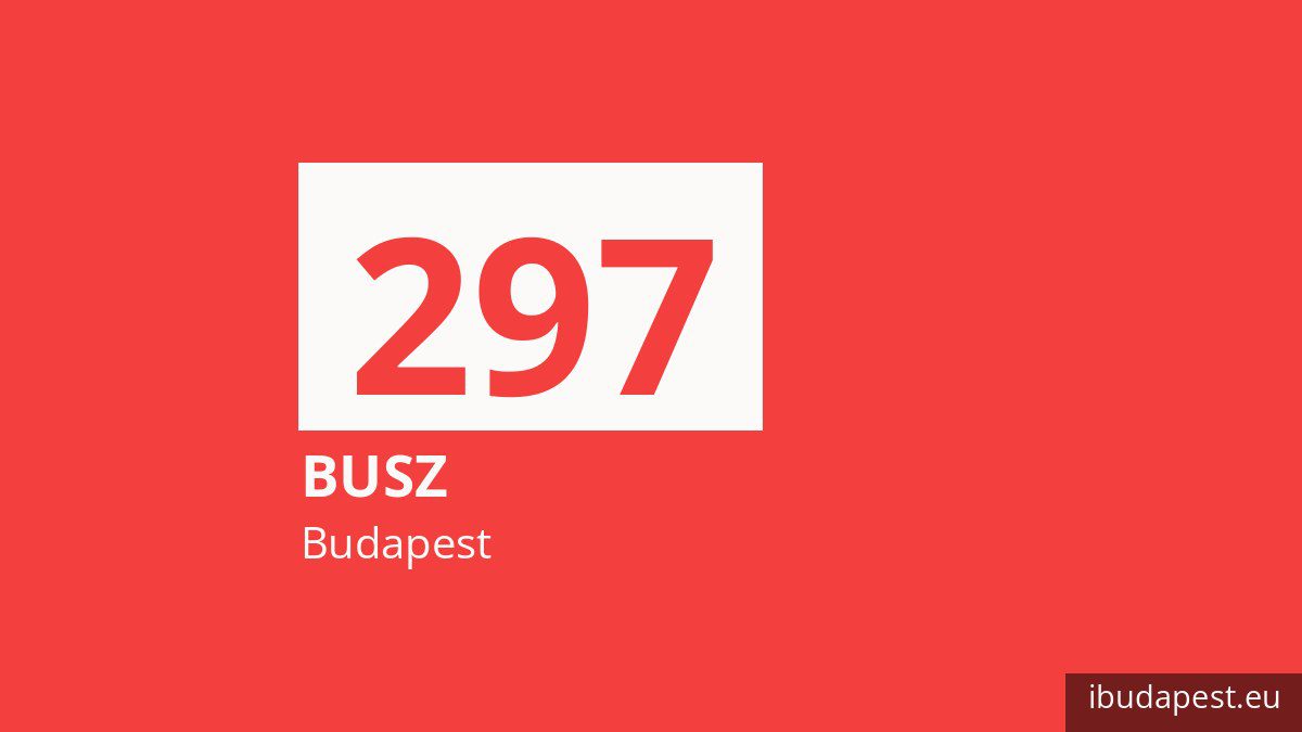 A 297 jelzésű busz Budapesten