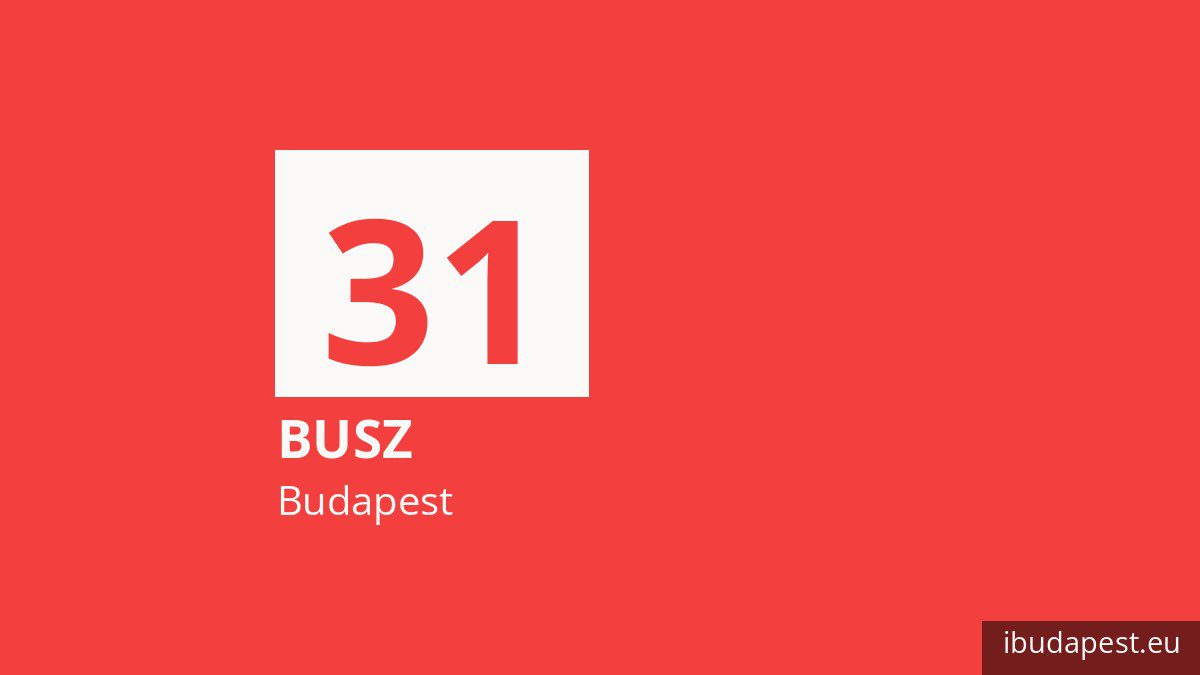 A 31 jelzésű busz Budapesten