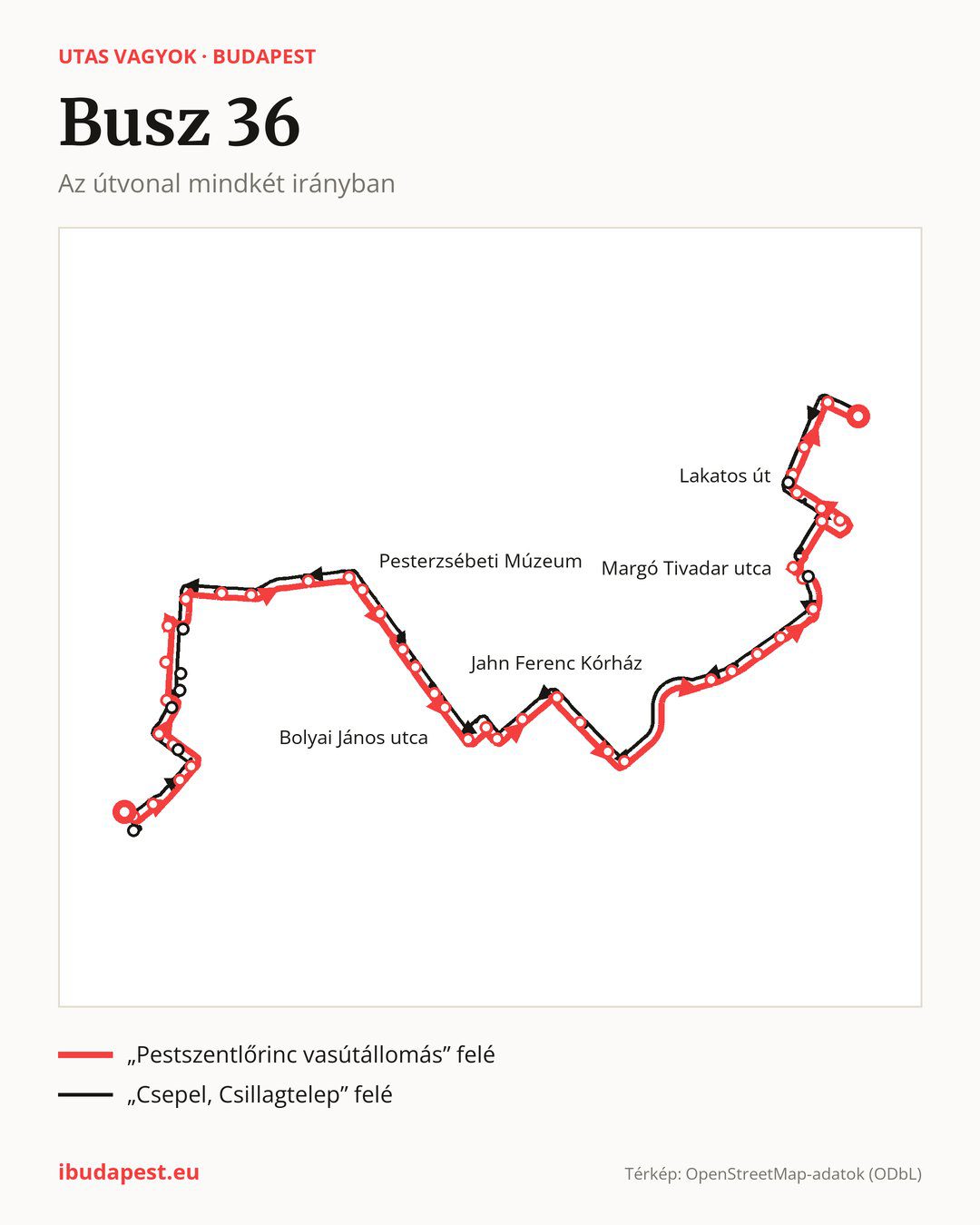 A 36 jelzésű busz Budapesten