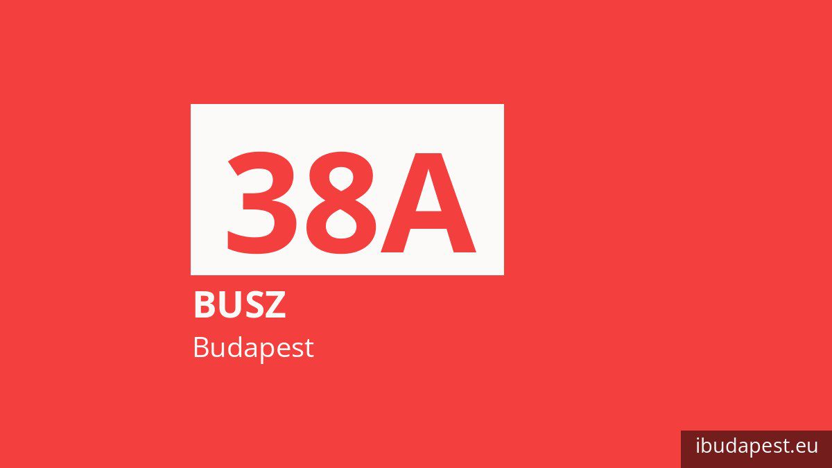 A 38A jelzésű busz Budapesten