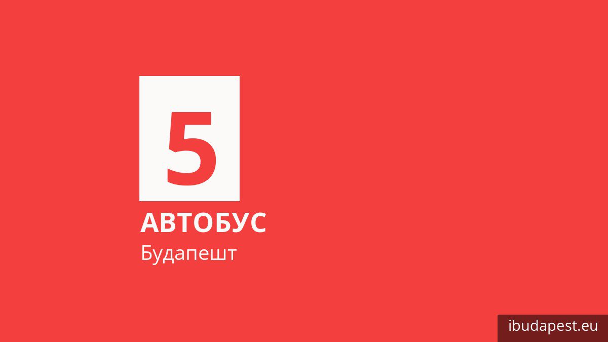 Автобус 5 в Будапеште