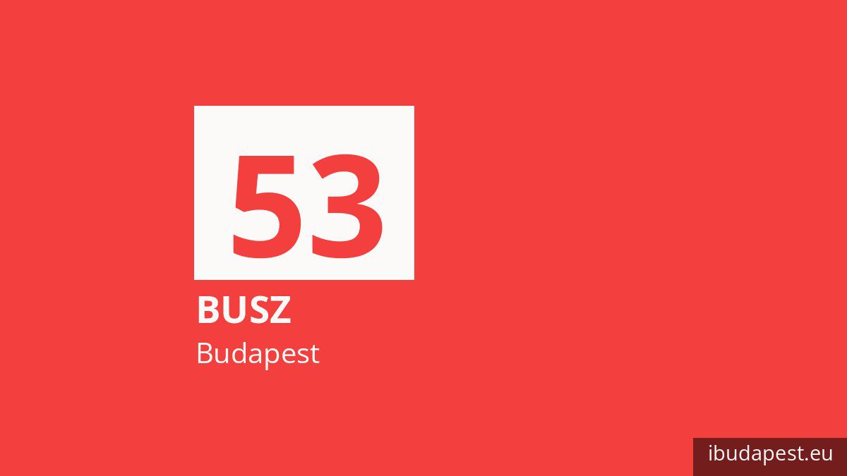 Az 53 jelzésű busz Budapesten
