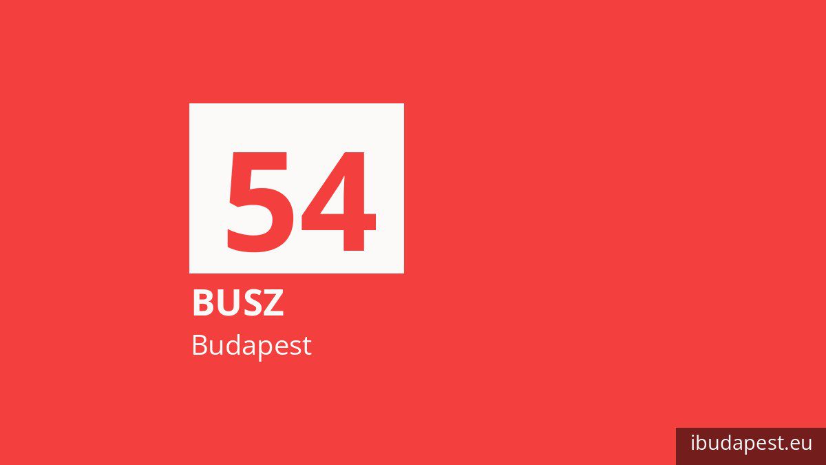 Az 54 jelzésű busz Budapesten