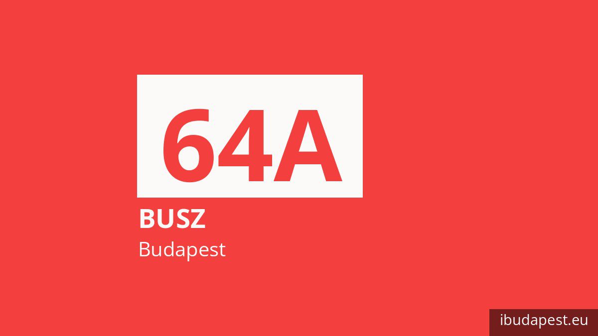 A 64A jelzésű busz Budapesten