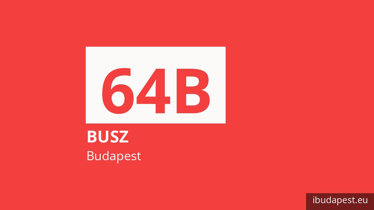 A 64B jelzésű busz Budapesten