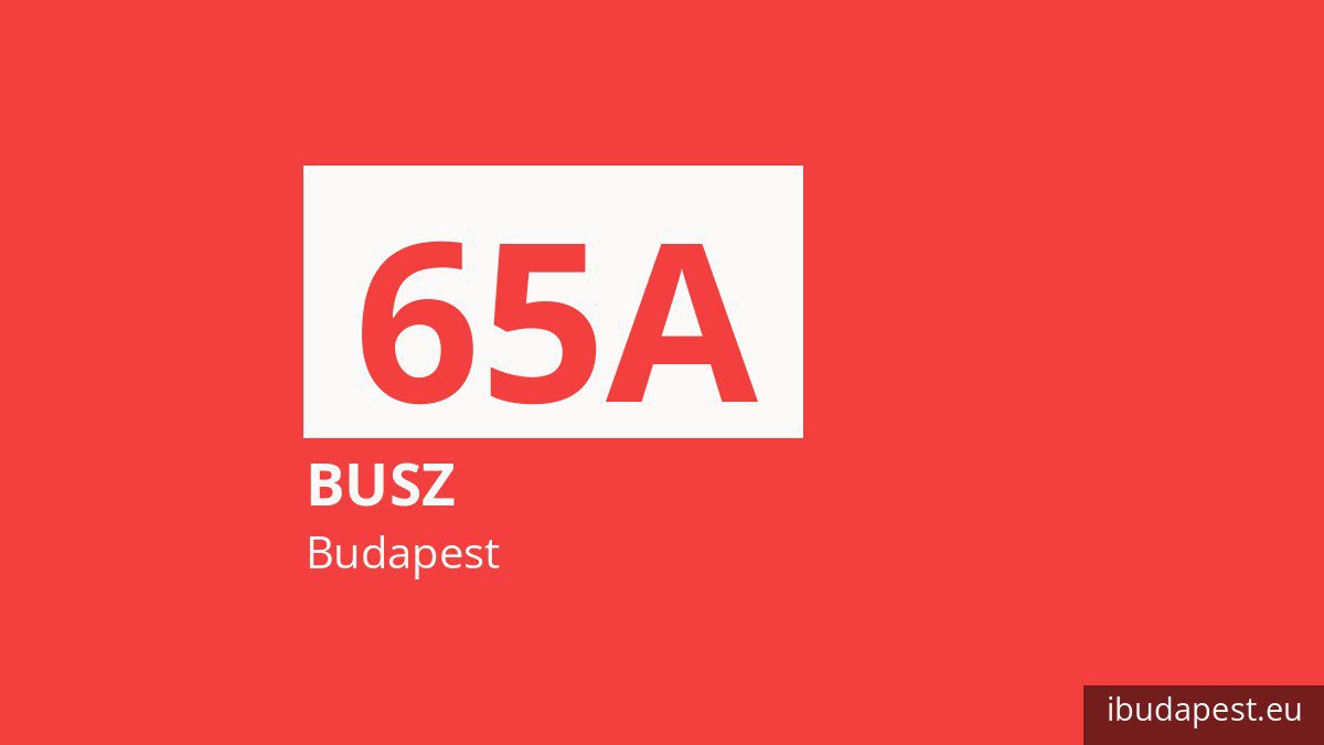 A 65A jelzésű busz Budapesten