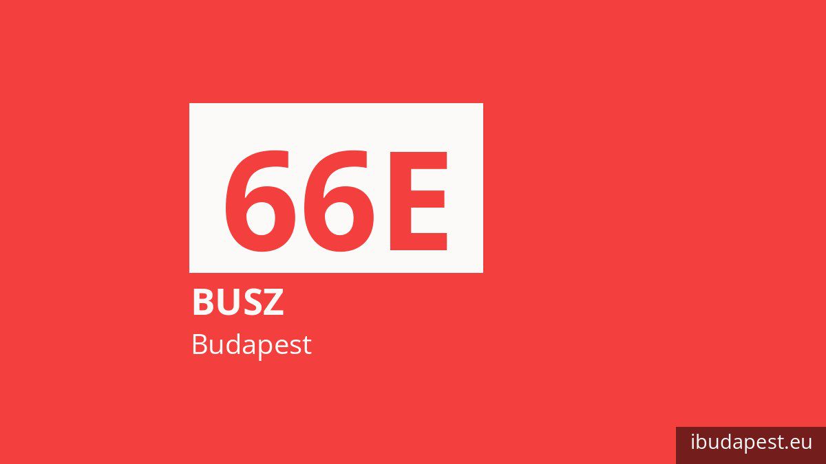 A 66E jelzésű busz Budapesten