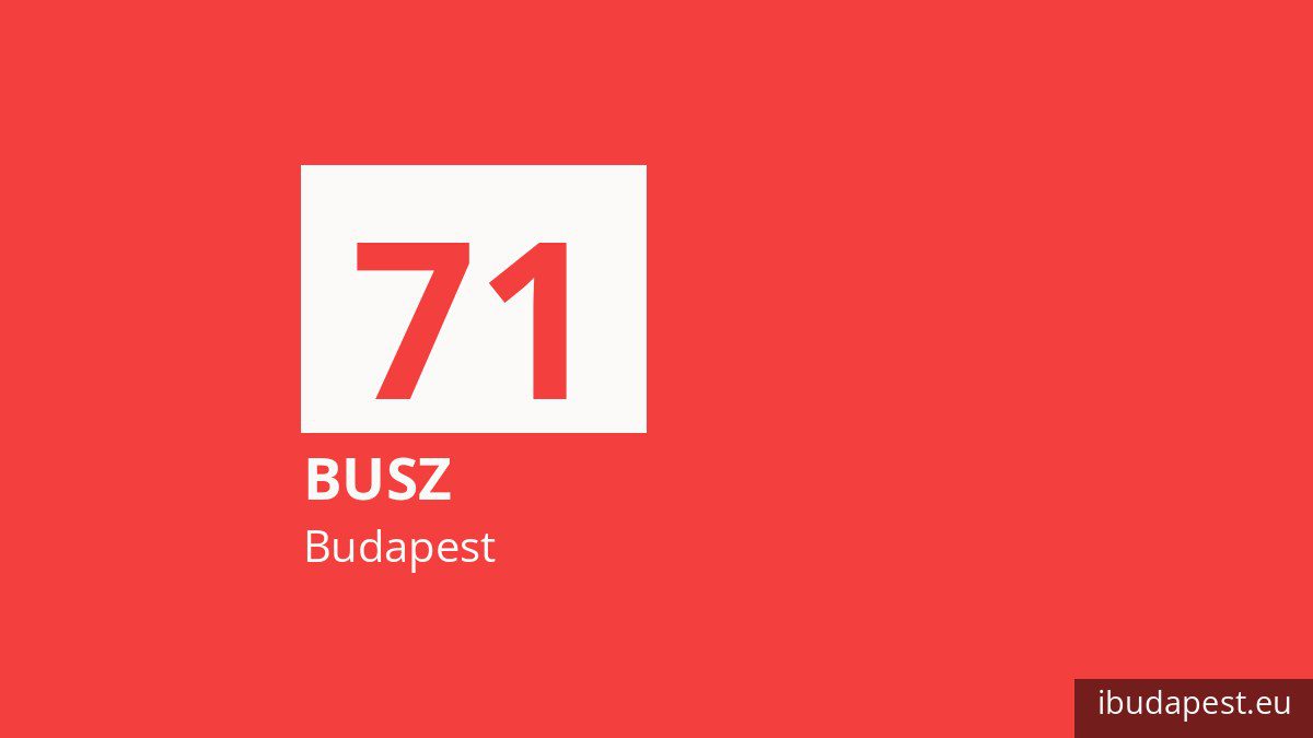 A 71 jelzésű busz Budapesten