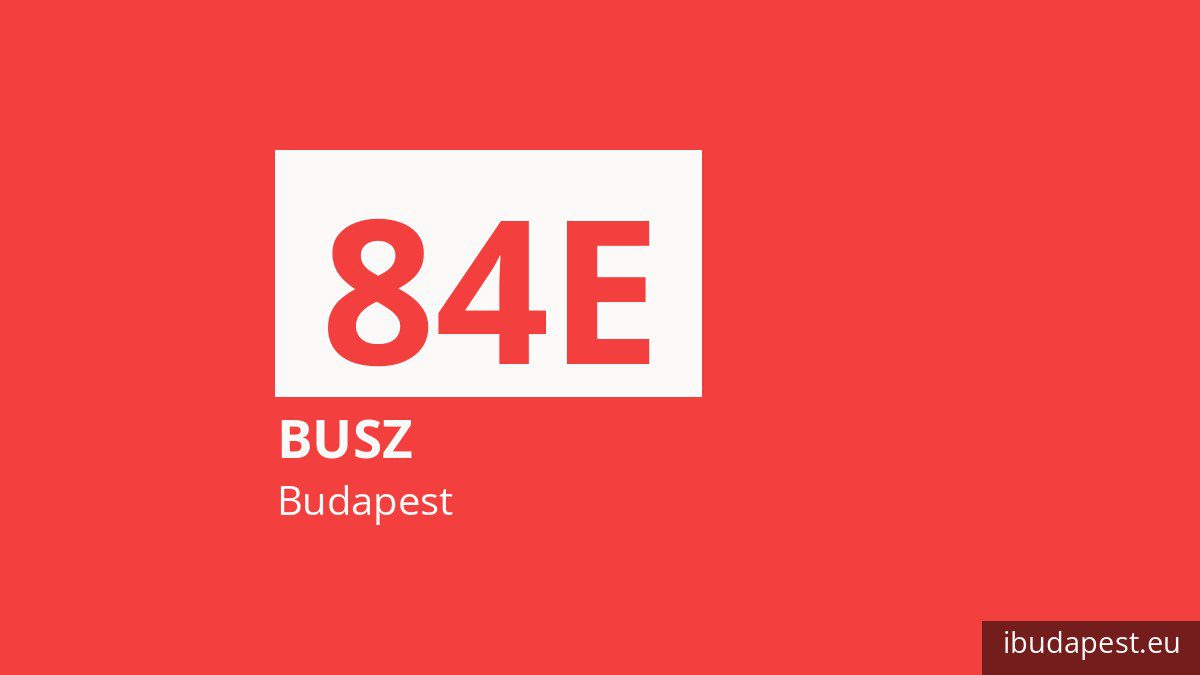 A 84E jelzésű busz Budapesten