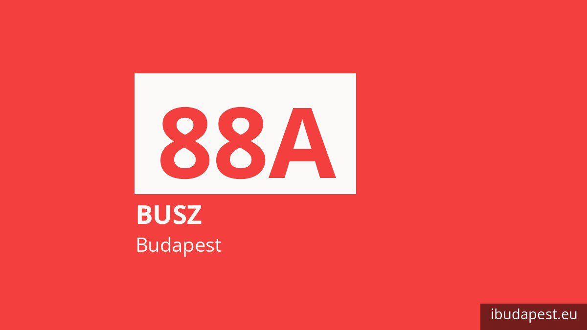 A 88A jelzésű busz Budapesten