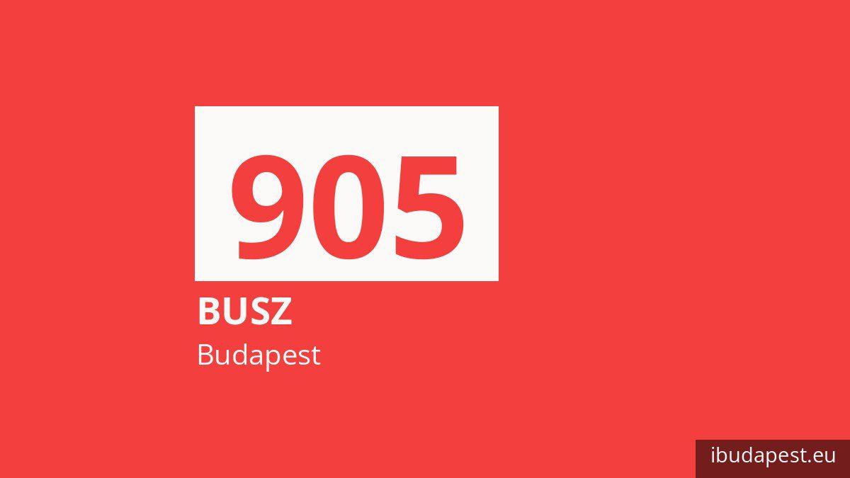 A 905 jelzésű éjszakai busz Budapesten