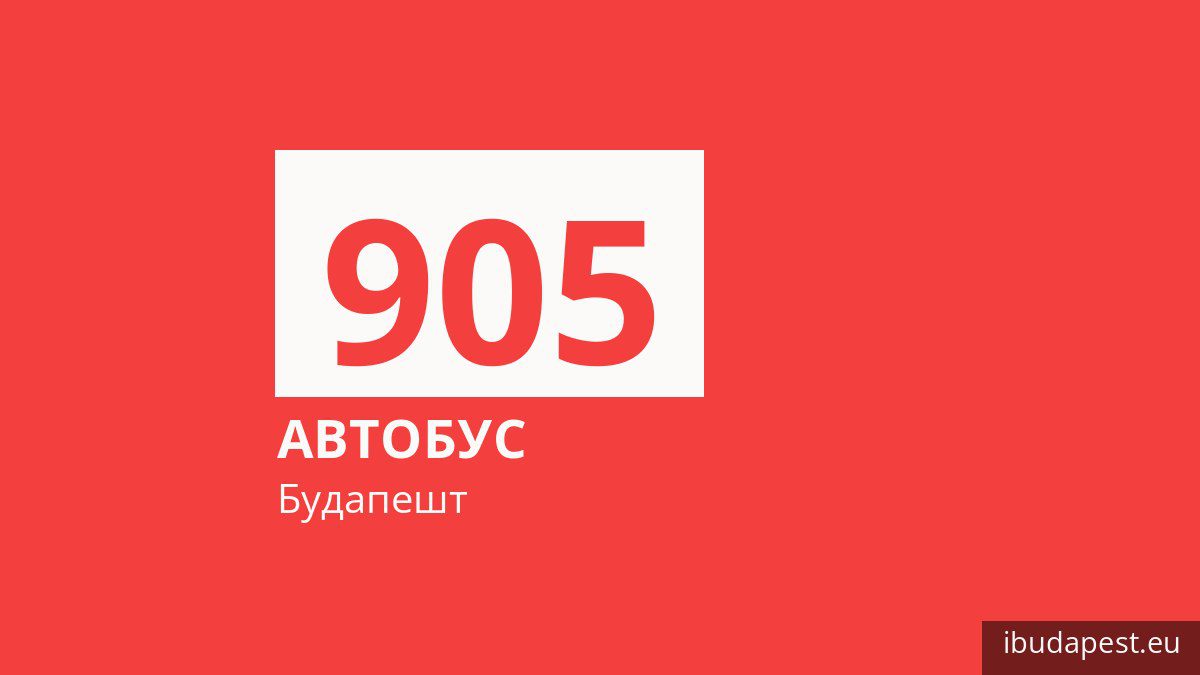Ночной автобус 905 в Будапеште