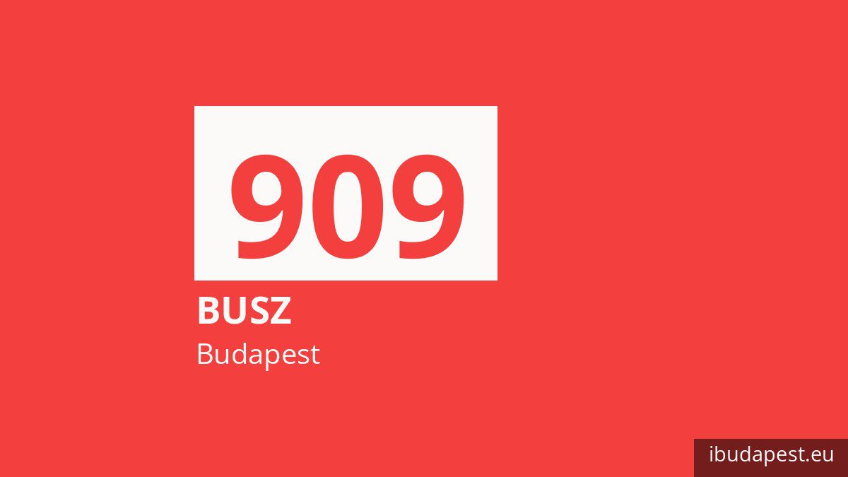 A 909 jelzésű éjszakai busz Budapesten