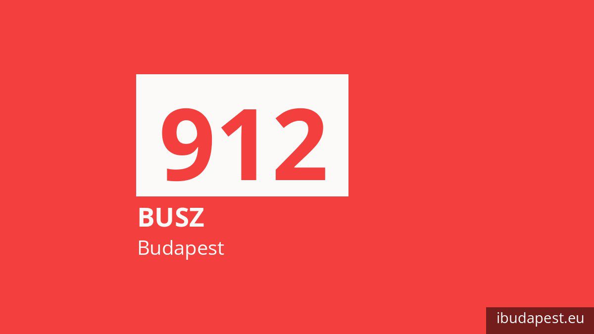 A 912 jelzésű éjszakai busz Budapesten