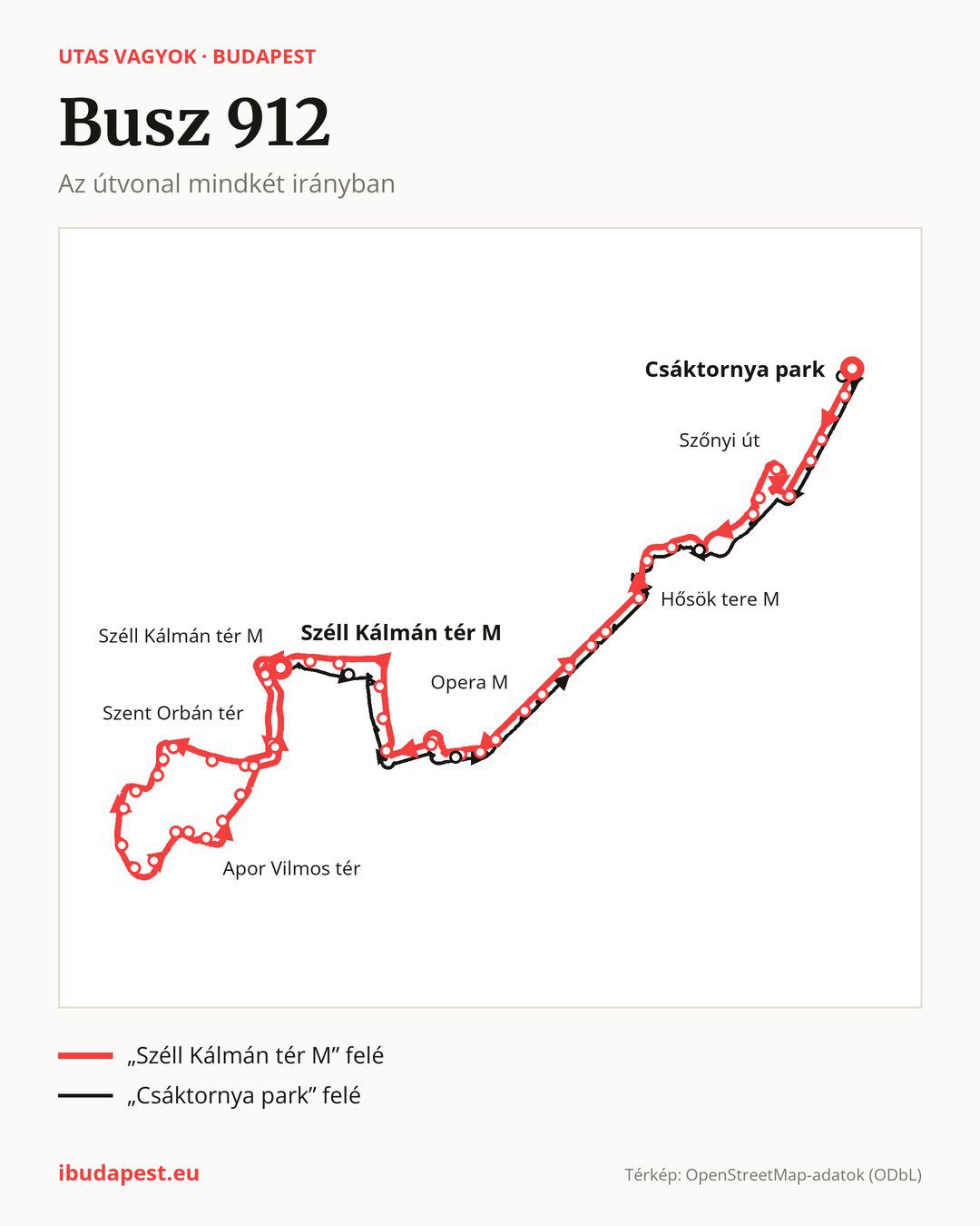 A 912 jelzésű éjszakai busz Budapesten