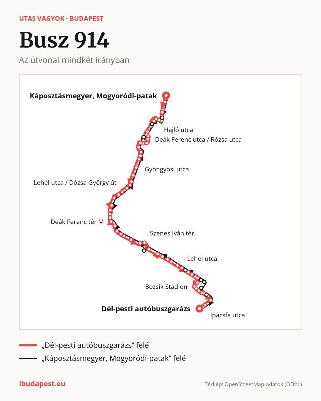 A 914 jelzésű éjszakai busz Budapesten