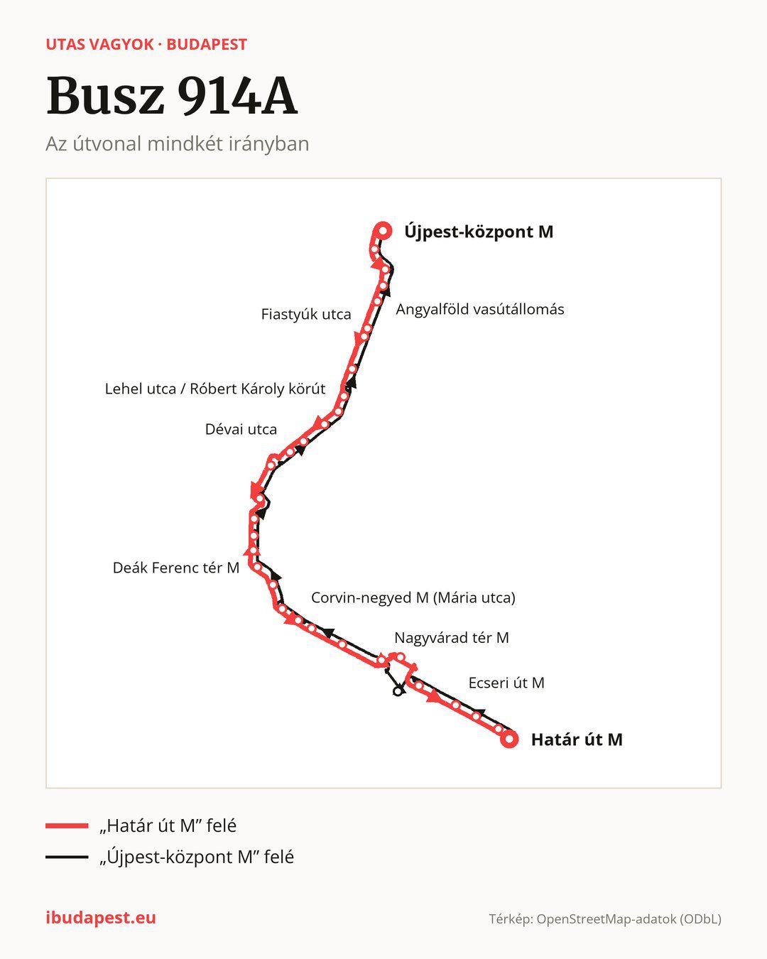 A 914A jelzésű éjszakai busz Budapesten