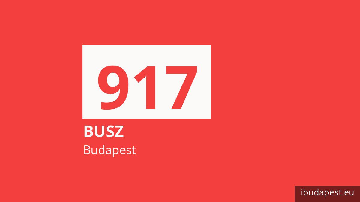 A 917 jelzésű éjszakai busz Budapesten