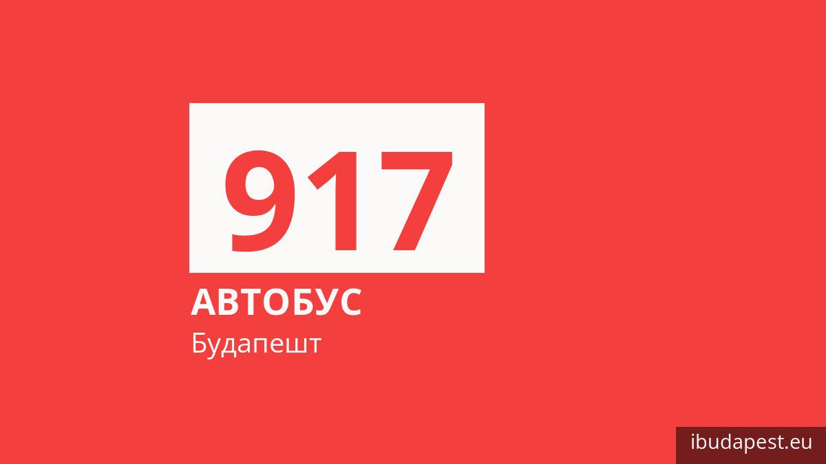 Ночной автобус 917 в Будапеште