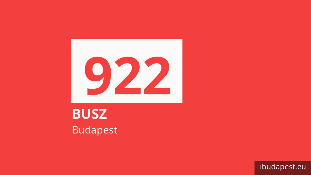 A 922 jelzésű éjszakai busz Budapesten