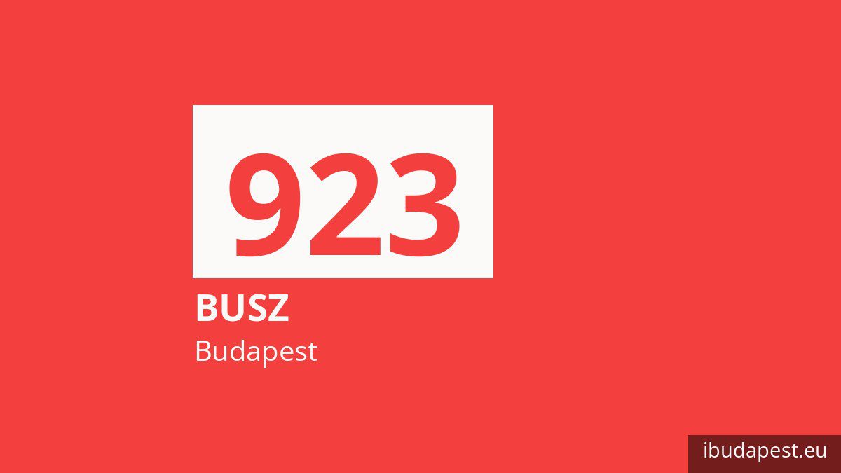 A 923 jelzésű éjszakai busz Budapesten