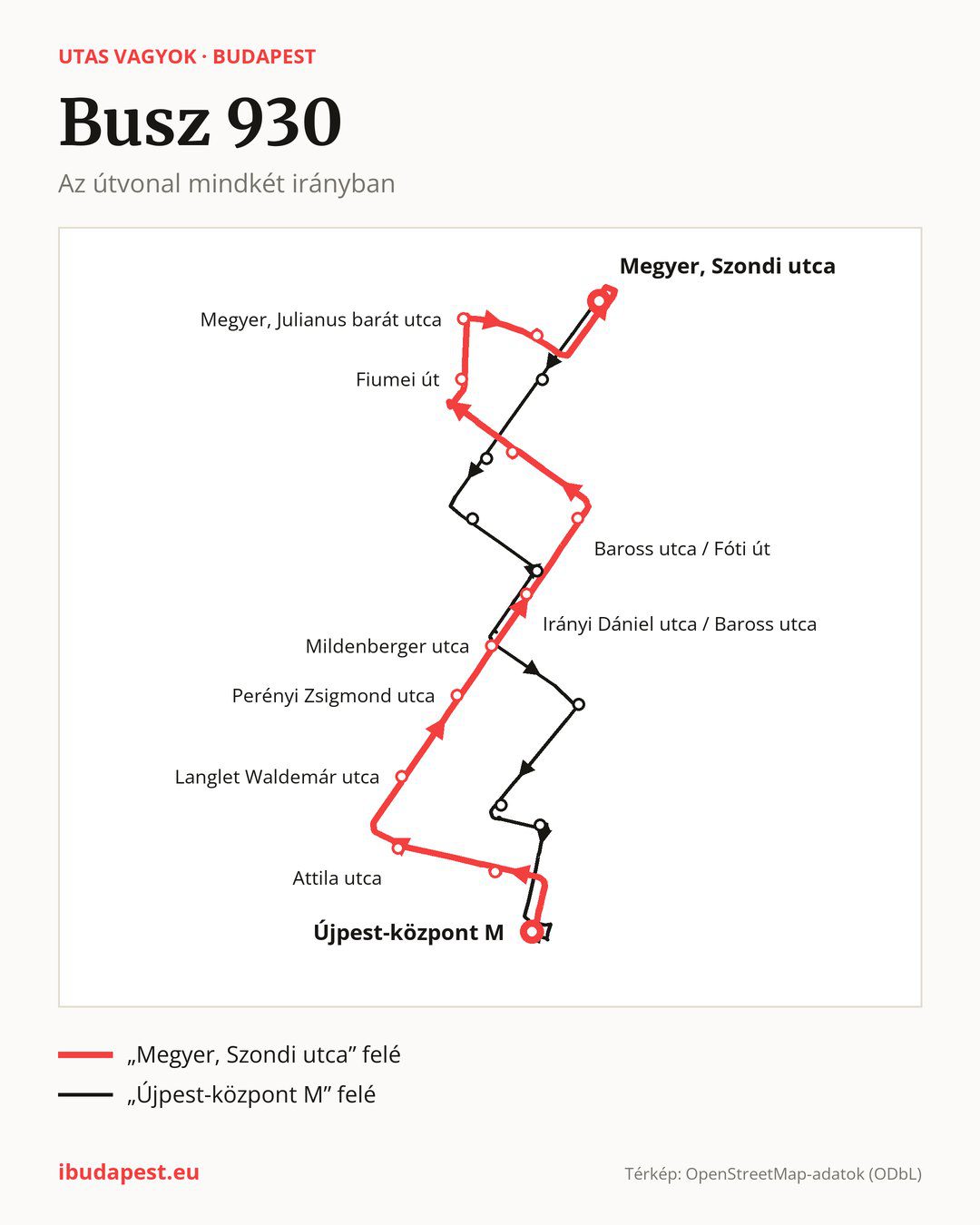 A 930 jelzésű éjszakai busz Budapesten
