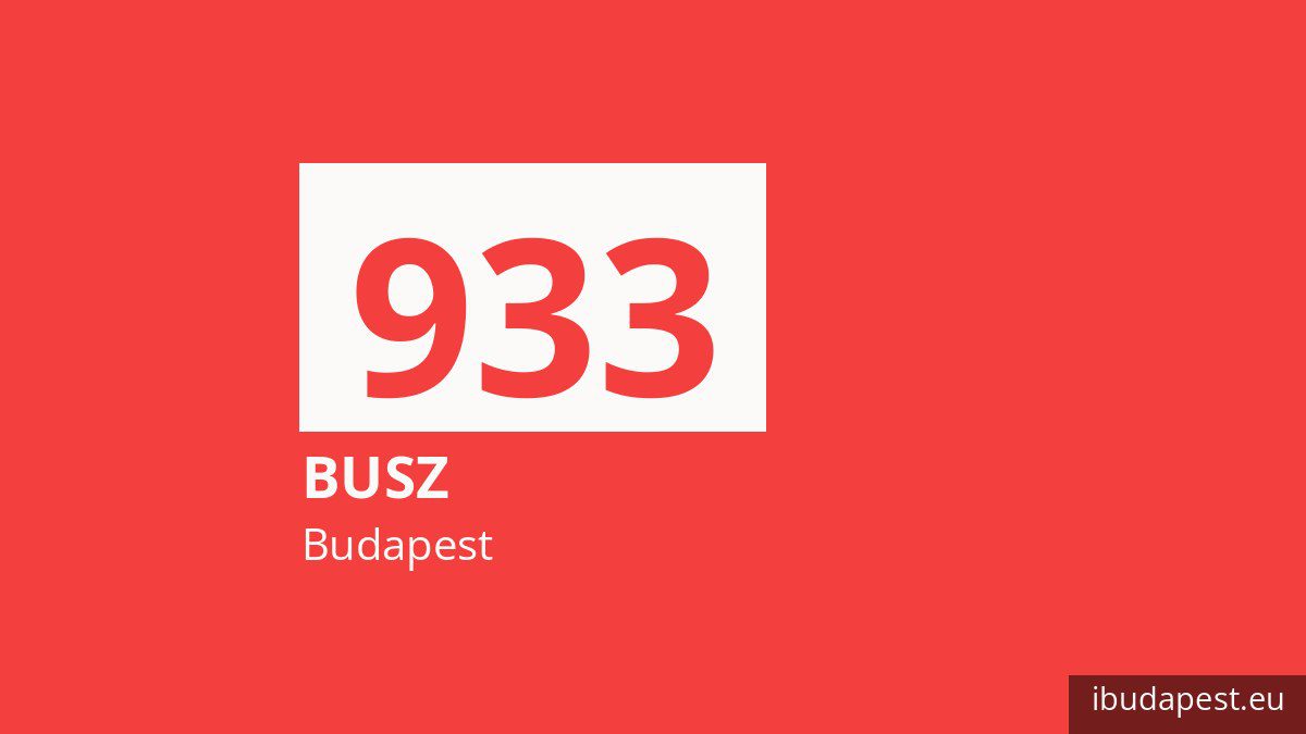 A 933 jelzésű éjszakai busz Budapesten