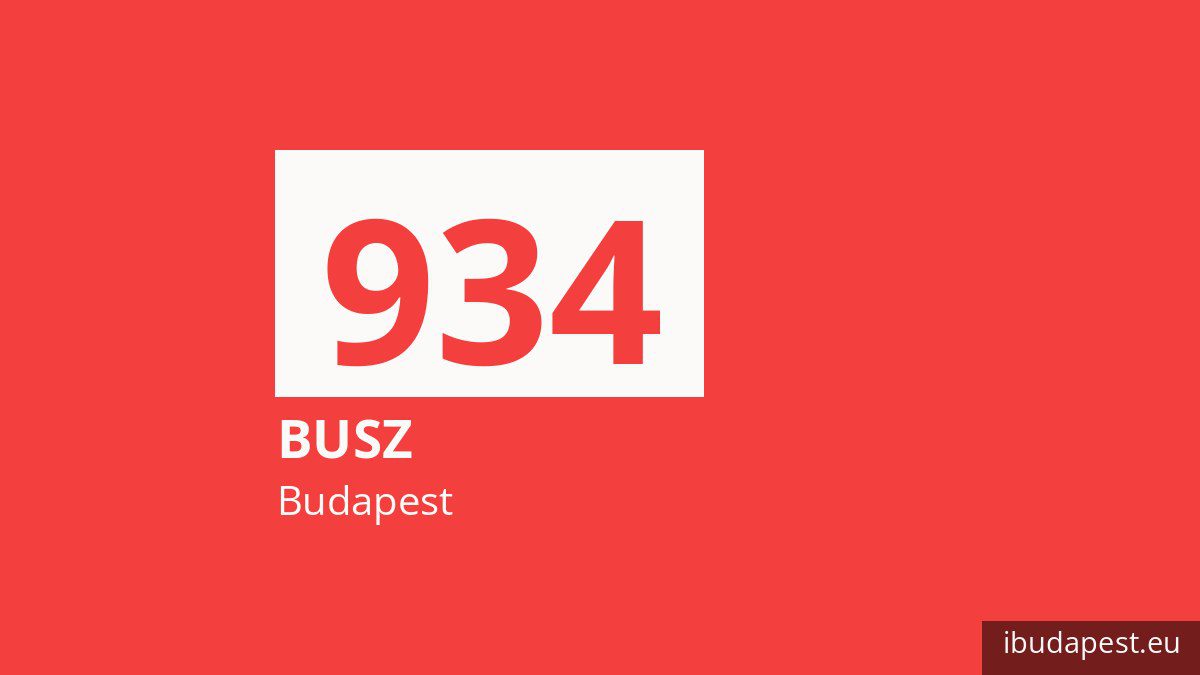 A 934 jelzésű éjszakai busz Budapesten