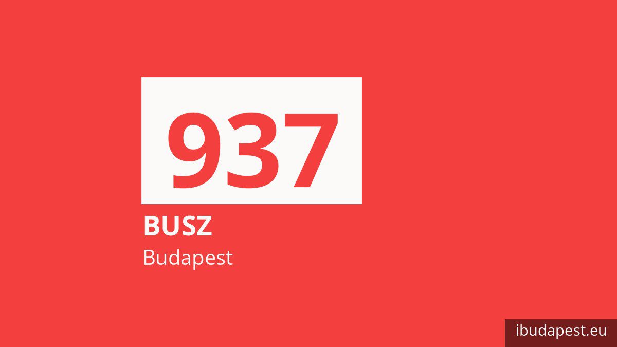 A 937 jelzésű éjszakai busz Budapesten
